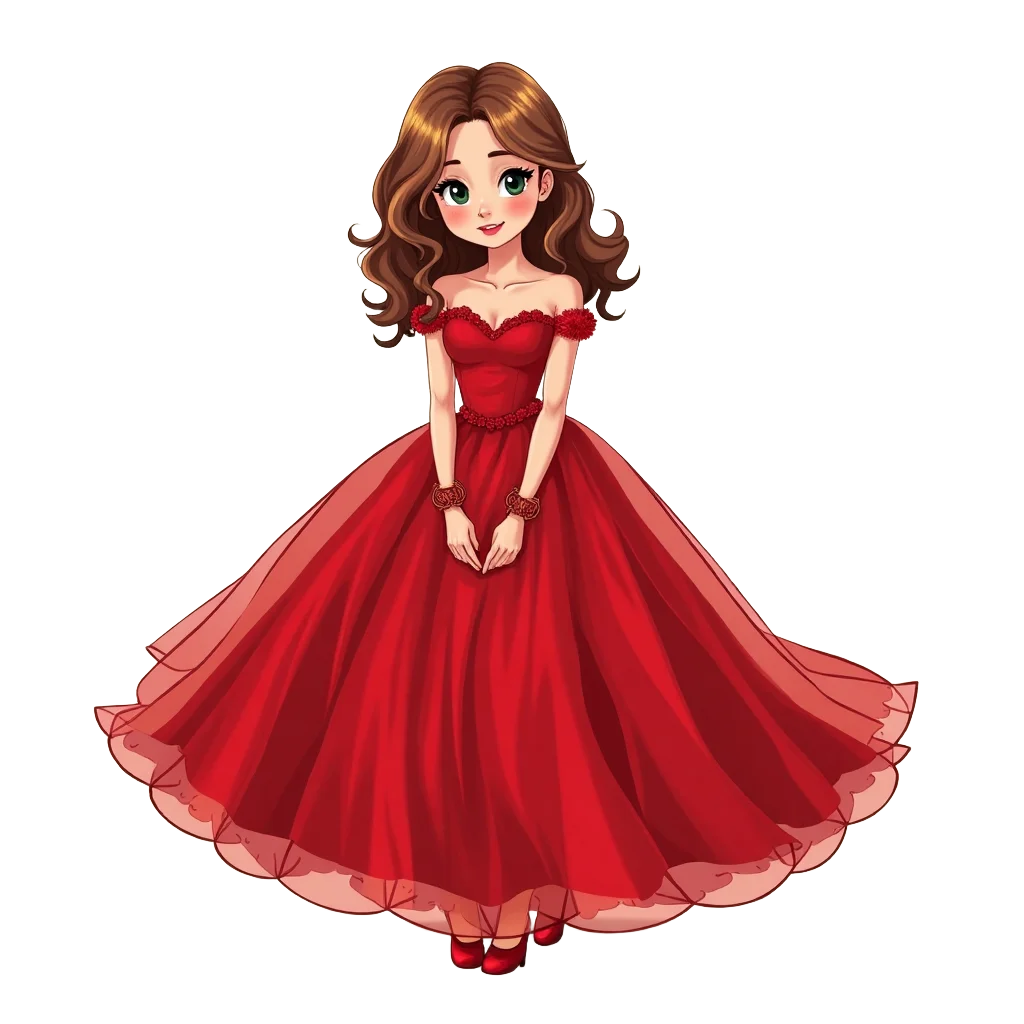 Elegant Red Gown